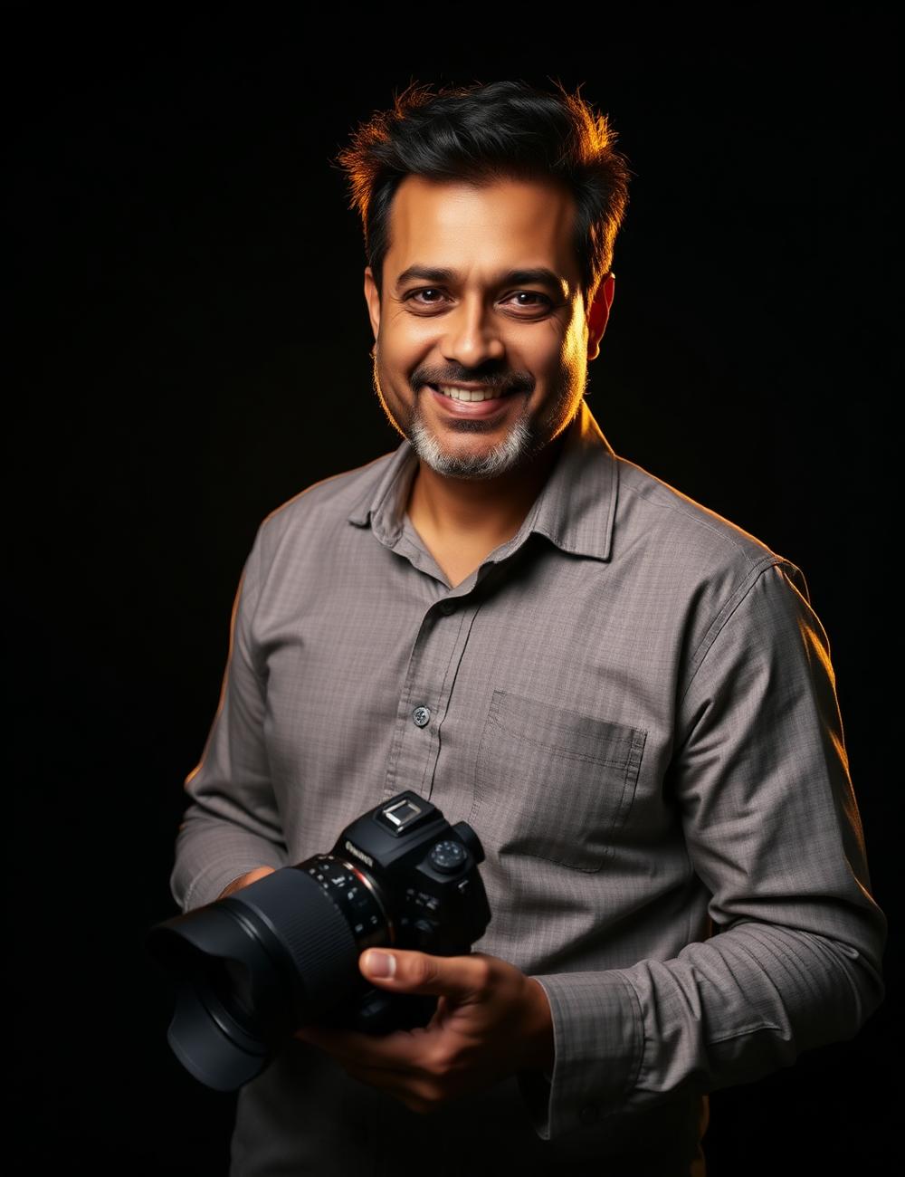 Portrait of Raj at Raj's Photography studio